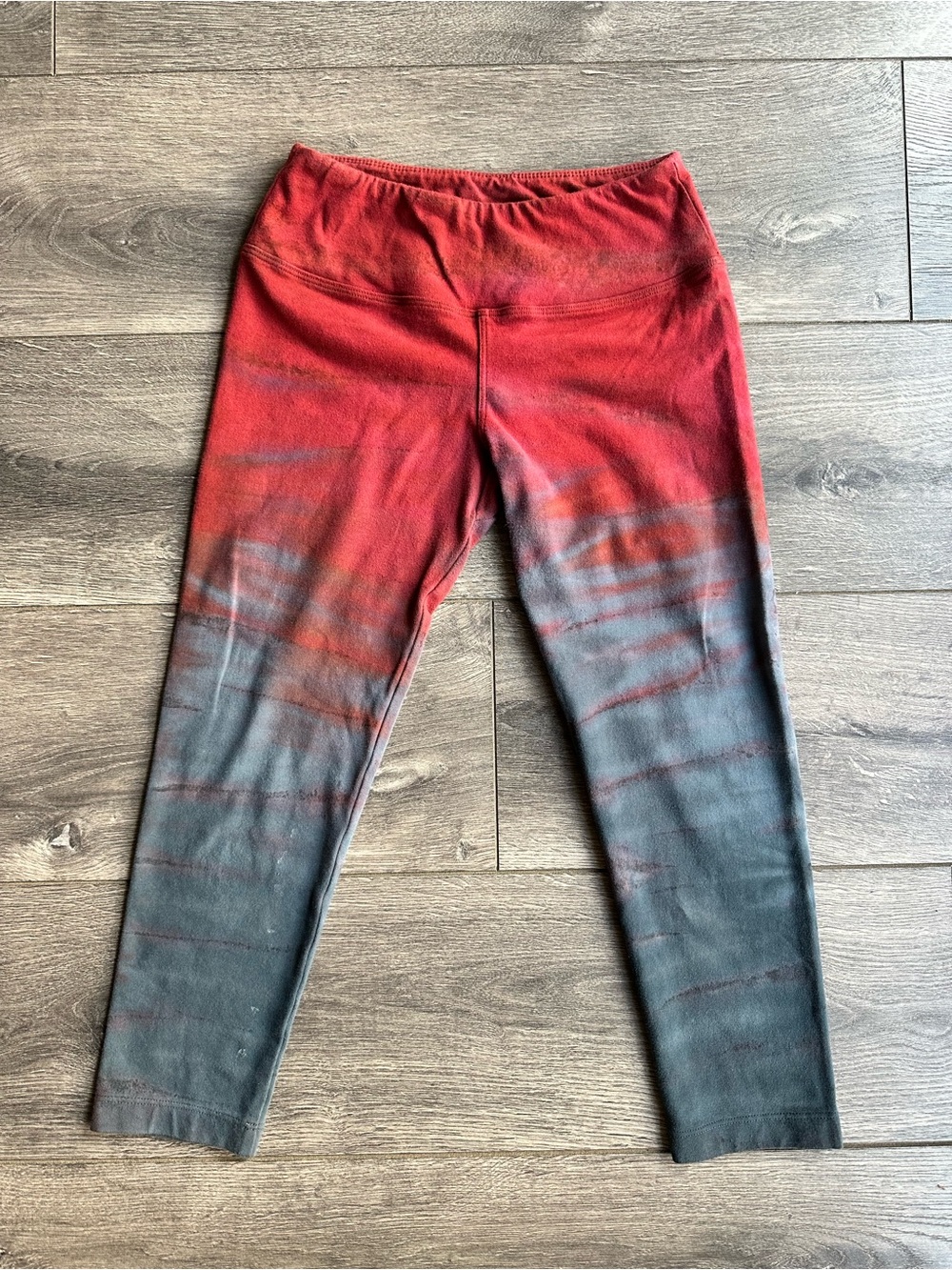 Vtg Y2K Hard Tail Forever Flat Waist Tie-Dye Cropped Capri Leggings Pants Sz S
